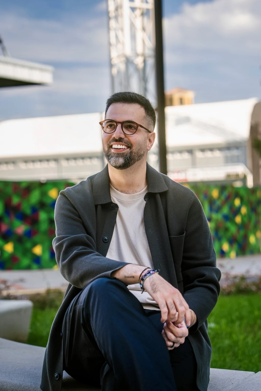 Gorka Álvarez en la Alameda Las Llanas, Sestao